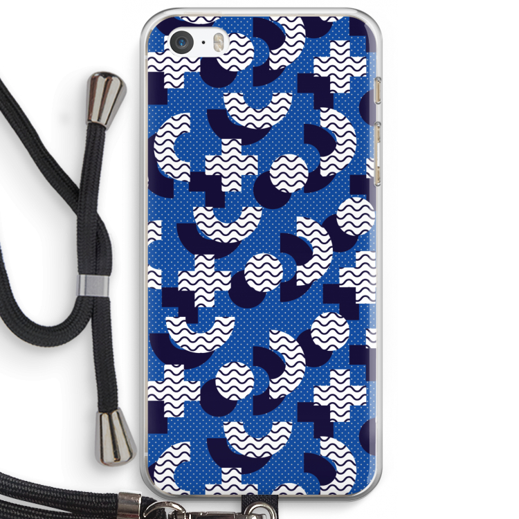 8-bit N°5: iPhone 5 / 5S / SE Transparant Hoesje met koord