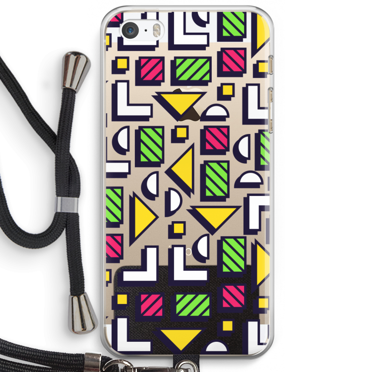 8-bit N°4: iPhone 5 / 5S / SE Transparant Hoesje met koord