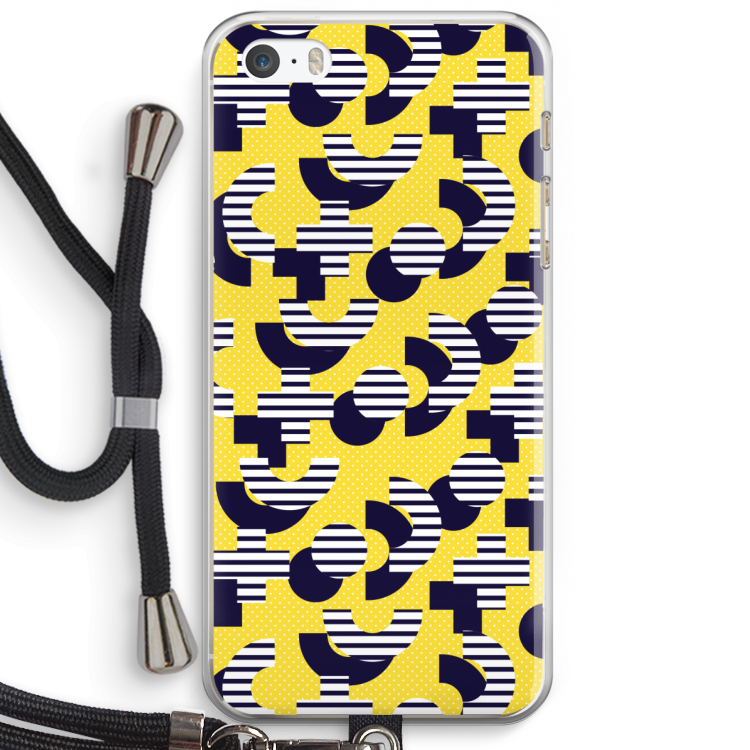 8-bit N°3: iPhone 5 / 5S / SE Transparant Hoesje met koord