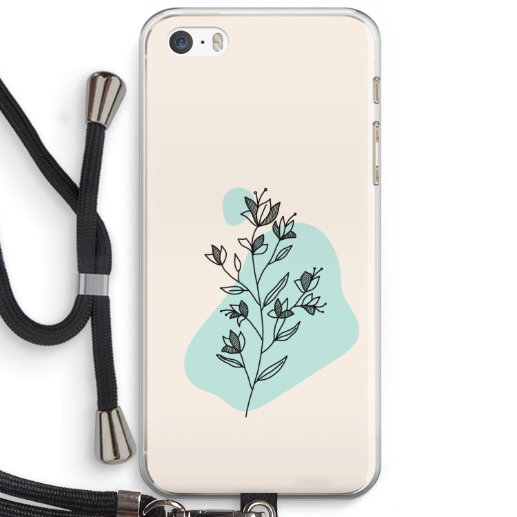 Violets are blue: iPhone 5 / 5S / SE Transparant Hoesje met koord