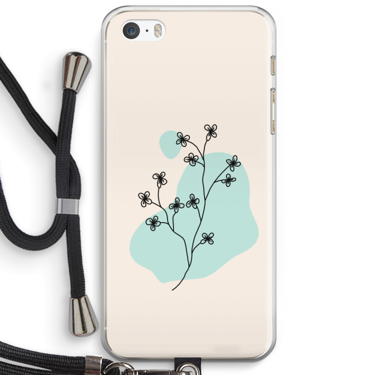 Love your petals: iPhone 5 / 5S / SE Transparant Hoesje met koord