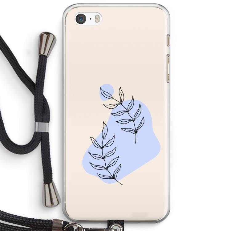 Leaf me if you can: iPhone 5 / 5S / SE Transparant Hoesje met koord
