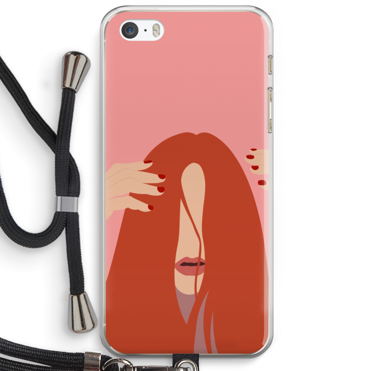 Woke up like this: iPhone 5 / 5S / SE Transparant Hoesje met koord