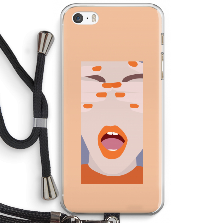 Surprise: iPhone 5 / 5S / SE Transparant Hoesje met koord
