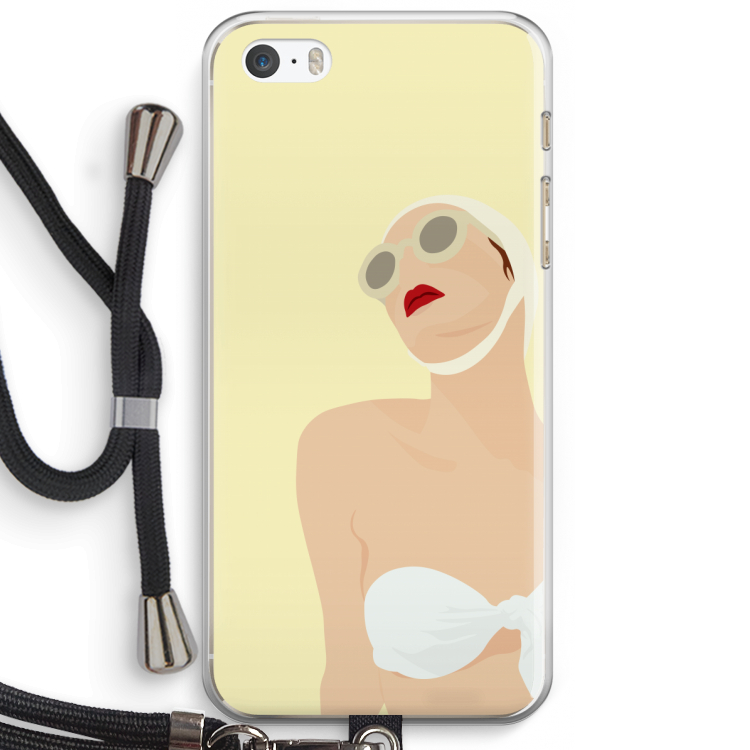 Summer: iPhone 5 / 5S / SE Transparant Hoesje met koord