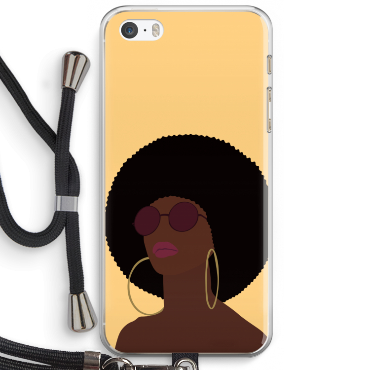 Golden hour: iPhone 5 / 5S / SE Transparant Hoesje met koord