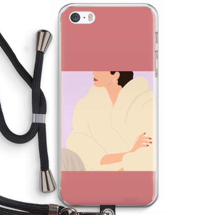 Cosy: iPhone 5 / 5S / SE Transparant Hoesje met koord