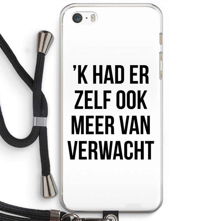 Meer verwacht: iPhone 5 / 5S / SE Transparant Hoesje met koord
