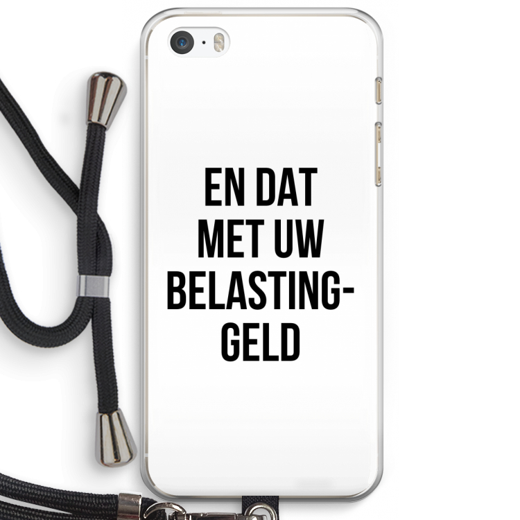 Belastinggeld: iPhone 5 / 5S / SE Transparant Hoesje met koord