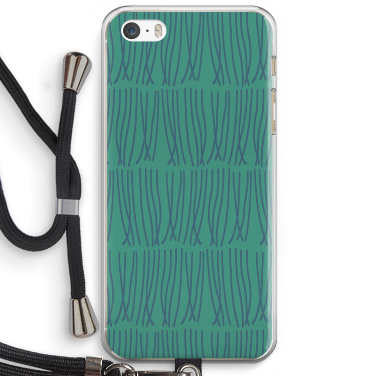 Swirls: iPhone 5 / 5S / SE Transparant Hoesje met koord