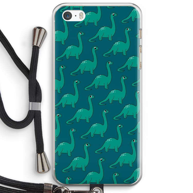 Diplodocus: iPhone 5 / 5S / SE Transparant Hoesje met koord