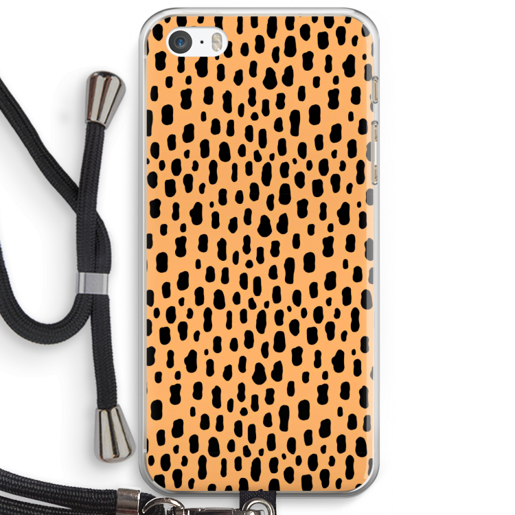 Panter: iPhone 5 / 5S / SE Transparant Hoesje met koord