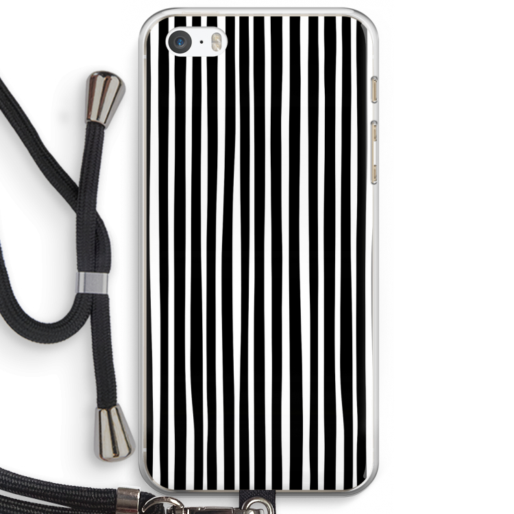 Stripes: iPhone 5 / 5S / SE Transparant Hoesje met koord