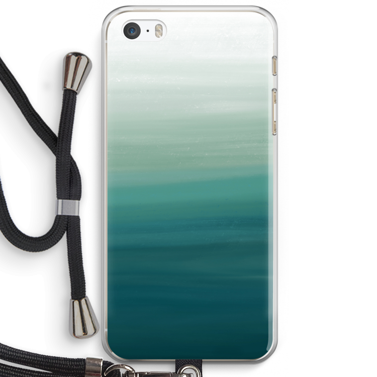 Ocean: iPhone 5 / 5S / SE Transparant Hoesje met koord