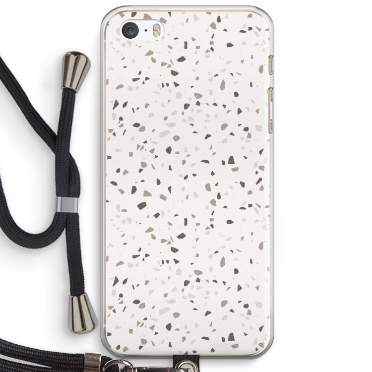 Terrazzo N°14: iPhone 5 / 5S / SE Transparant Hoesje met koord