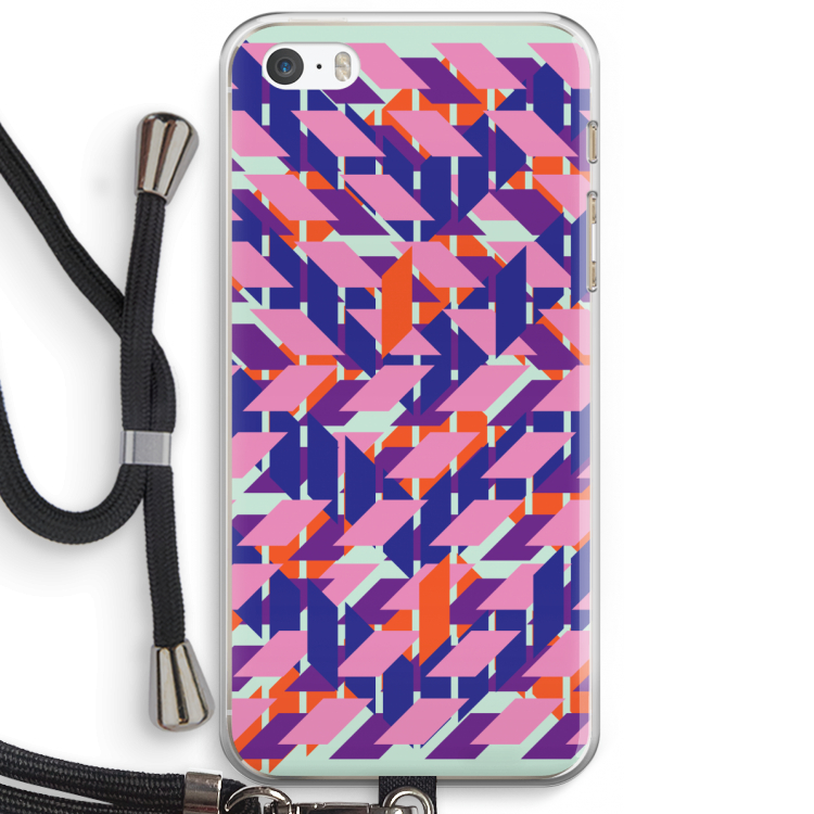 Skew Blush 3: iPhone 5 / 5S / SE Transparant Hoesje met koord