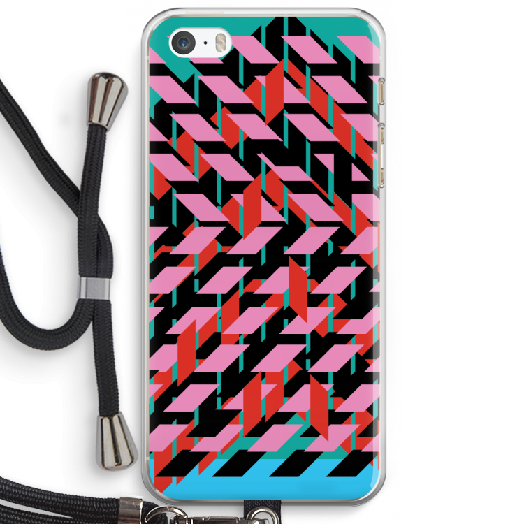 Skew Blush 2: iPhone 5 / 5S / SE Transparant Hoesje met koord
