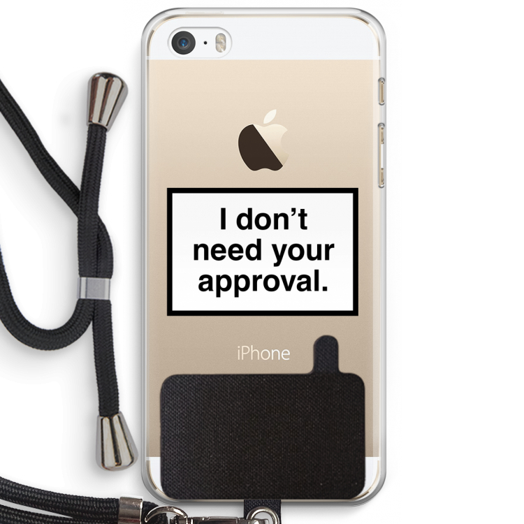 Don't need approval: iPhone 5 / 5S / SE Transparant Hoesje met koord