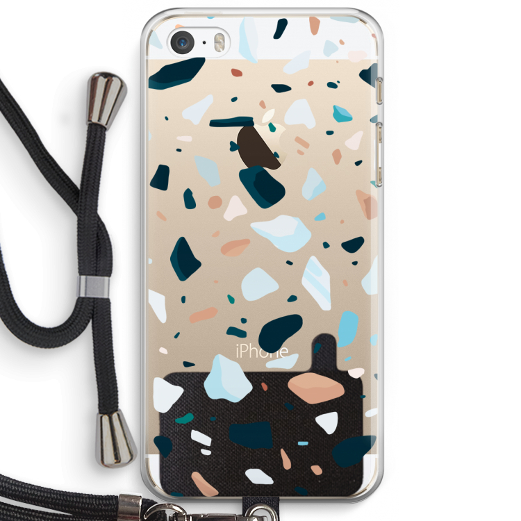 Terrazzo N°13: iPhone 5 / 5S / SE Transparant Hoesje met koord
