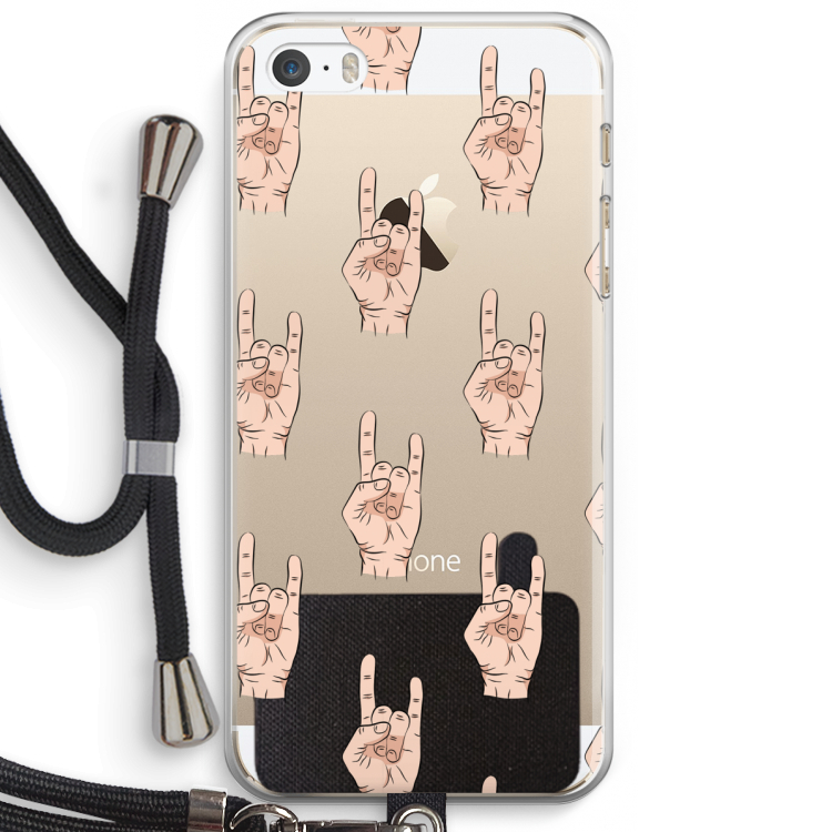 Rock: iPhone 5 / 5S / SE Transparant Hoesje met koord