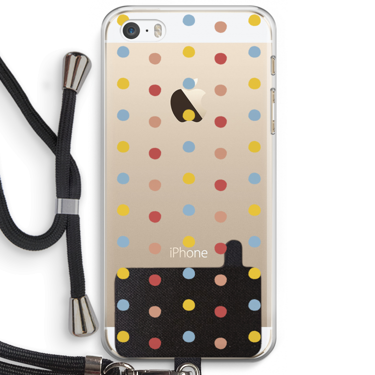 Bollen: iPhone 5 / 5S / SE Transparant Hoesje met koord