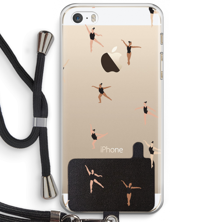 Dancing #1: iPhone 5 / 5S / SE Transparant Hoesje met koord