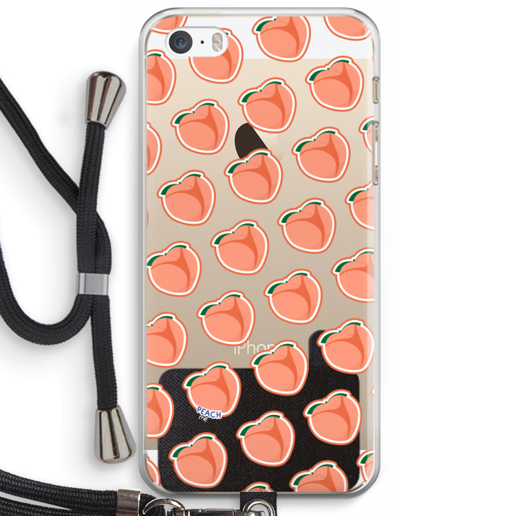 Just peachy: iPhone 5 / 5S / SE Transparant Hoesje met koord