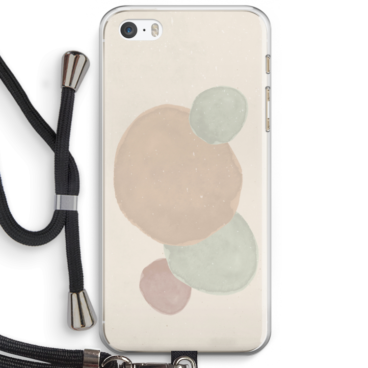 Geo #9: iPhone 5 / 5S / SE Transparant Hoesje met koord