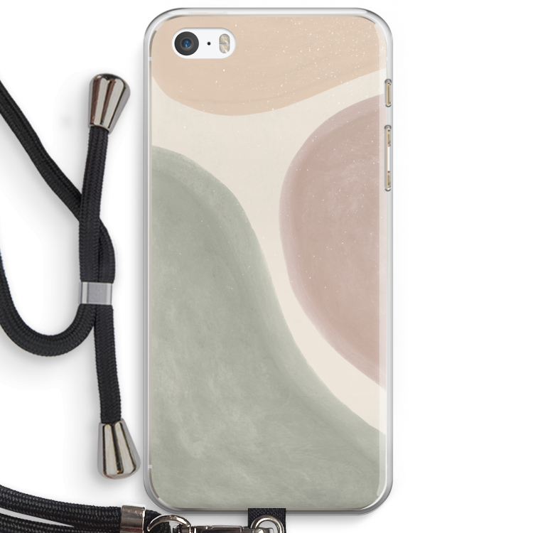 Geo #6: iPhone 5 / 5S / SE Transparant Hoesje met koord