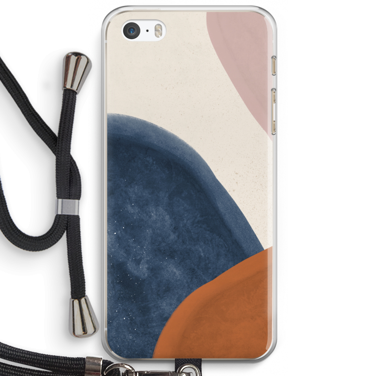 Geo #1: iPhone 5 / 5S / SE Transparant Hoesje met koord