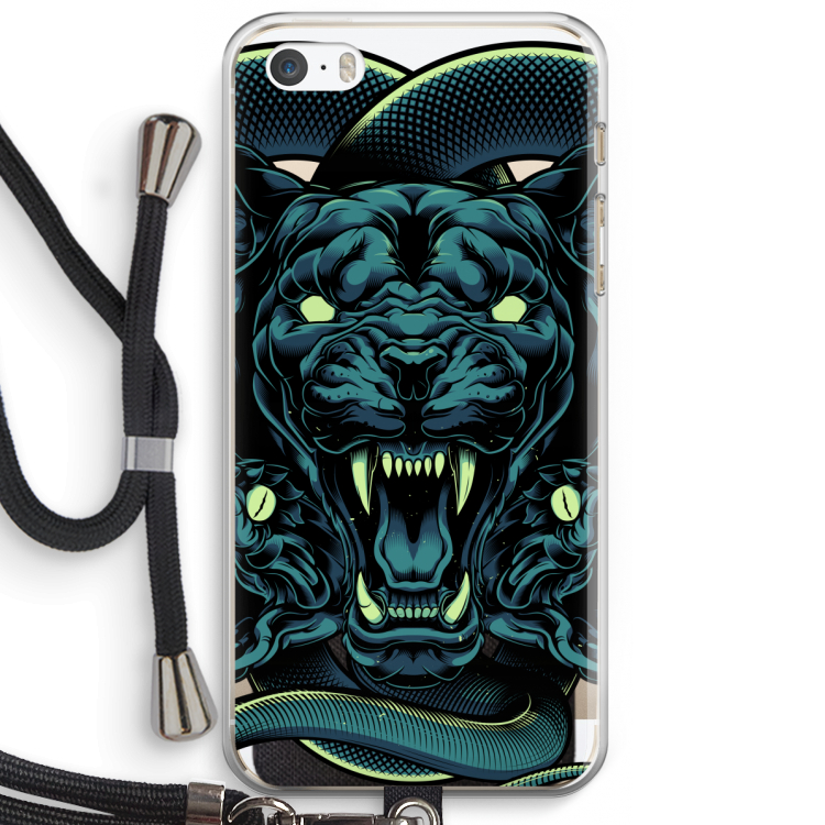 Cougar and Vipers: iPhone 5 / 5S / SE Transparant Hoesje met koord