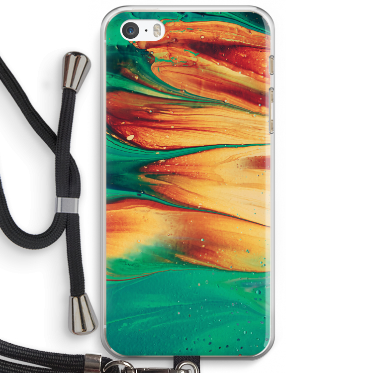 Green Inferno: iPhone 5 / 5S / SE Transparant Hoesje met koord