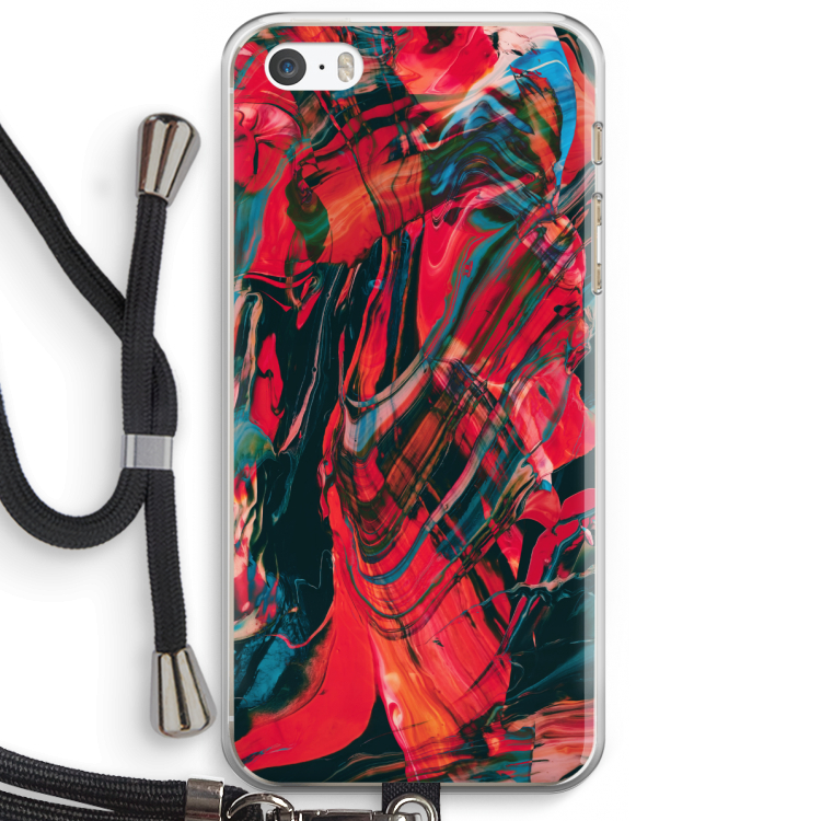 Endless Descent: iPhone 5 / 5S / SE Transparant Hoesje met koord