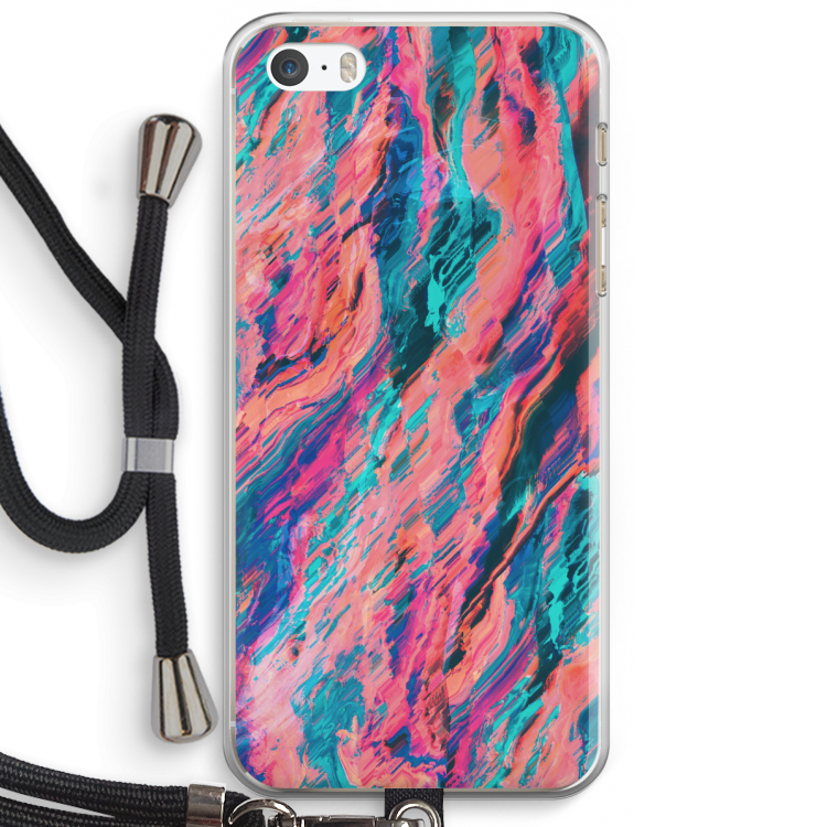 Electric Times: iPhone 5 / 5S / SE Transparant Hoesje met koord