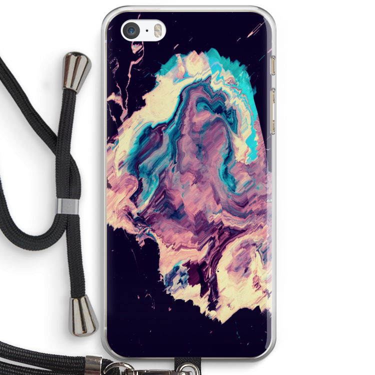 Cosmic Silence: iPhone 5 / 5S / SE Transparant Hoesje met koord