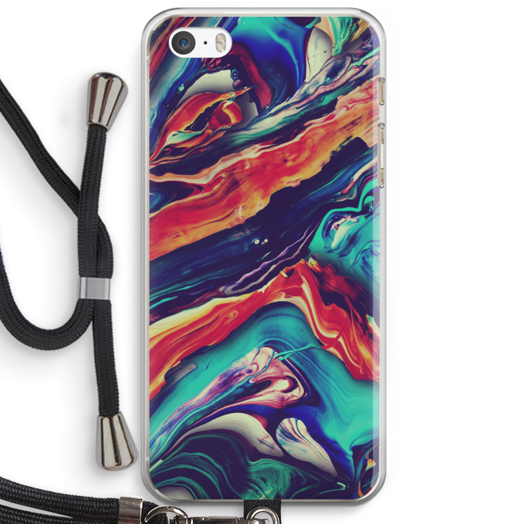 Chameleon Sun: iPhone 5 / 5S / SE Transparant Hoesje met koord
