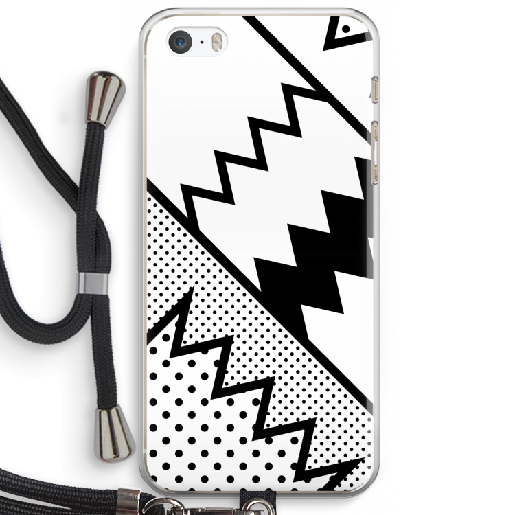 Pop Art #5: iPhone 5 / 5S / SE Transparant Hoesje met koord