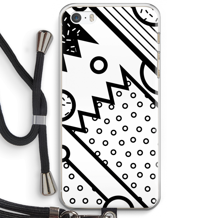Pop Art #4: iPhone 5 / 5S / SE Transparant Hoesje met koord