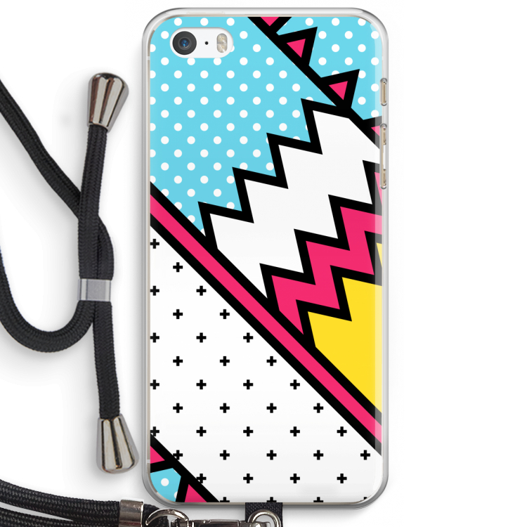 Pop Art #2: iPhone 5 / 5S / SE Transparant Hoesje met koord