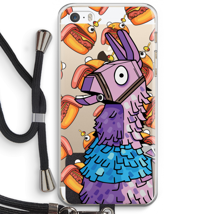 Loot Burger: iPhone 5 / 5S / SE Transparant Hoesje met koord