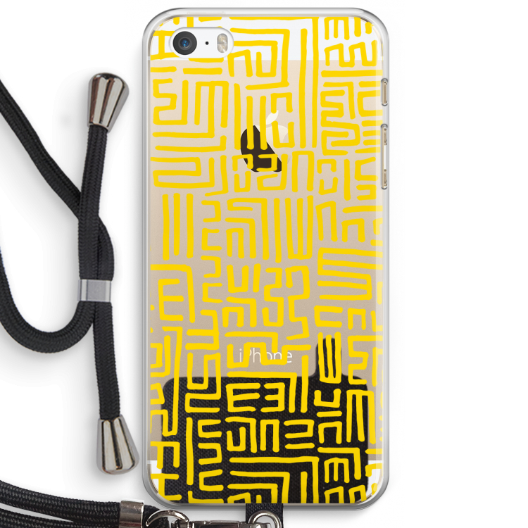 Majorelle Blue Print: iPhone 5 / 5S / SE Transparant Hoesje met koord