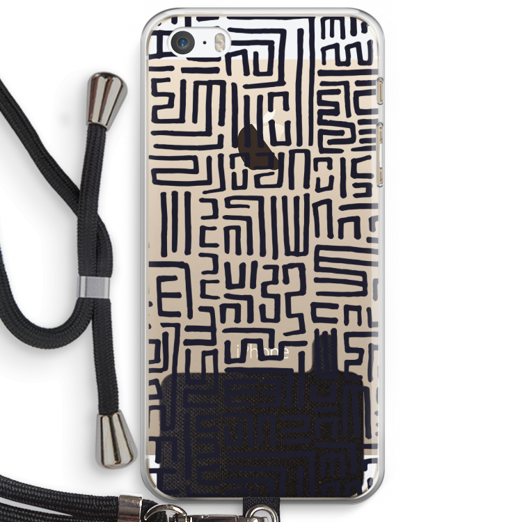 Moroccan Print: iPhone 5 / 5S / SE Transparant Hoesje met koord