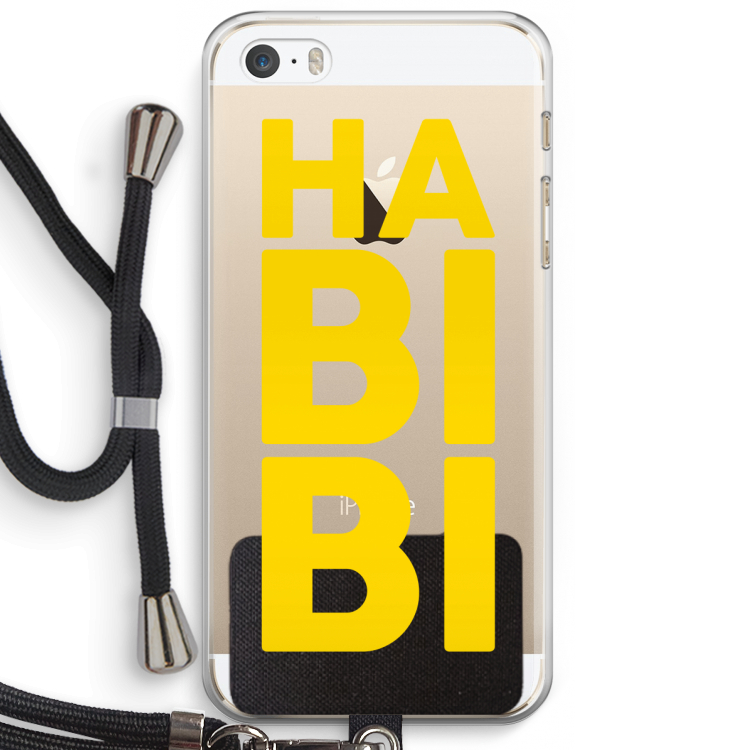 Habibi Majorelle : iPhone 5 / 5S / SE Transparant Hoesje met koord