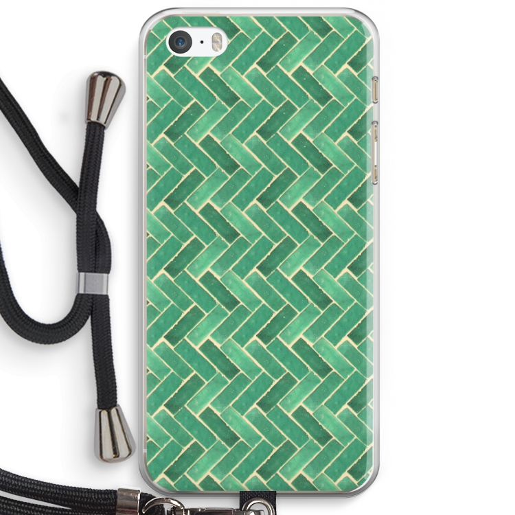 Moroccan tiles 2: iPhone 5 / 5S / SE Transparant Hoesje met koord
