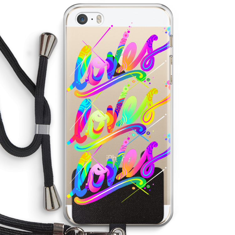Loves: iPhone 5 / 5S / SE Transparant Hoesje met koord