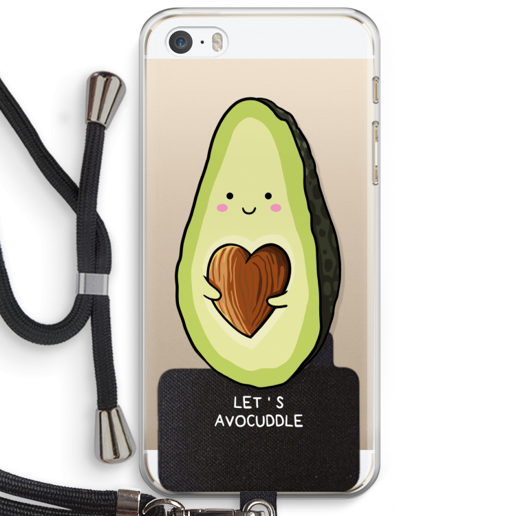 Avocuddle: iPhone 5 / 5S / SE Transparant Hoesje met koord