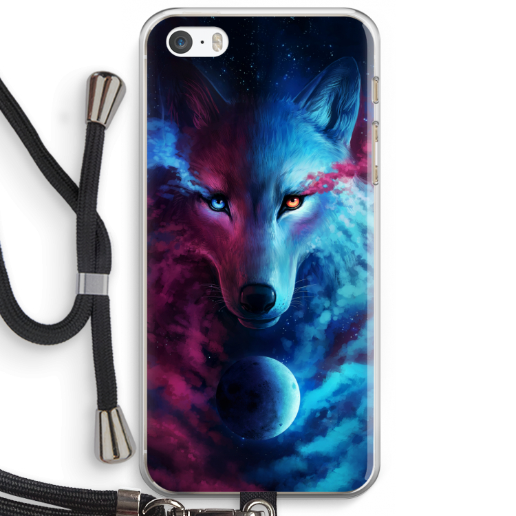 Where Light And Dark Meet: iPhone 5 / 5S / SE Transparant Hoesje met koord
