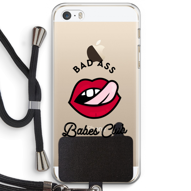 Badass Babes Club: iPhone 5 / 5S / SE Transparant Hoesje met koord