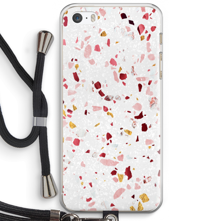 Terrazzo N°9: iPhone 5 / 5S / SE Transparant Hoesje met koord