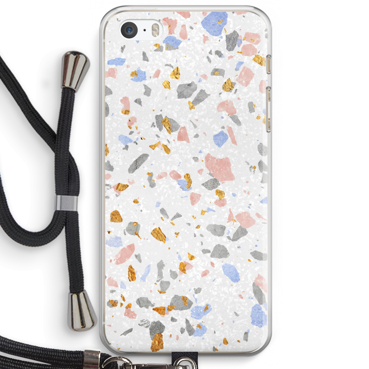 Terrazzo N°8: iPhone 5 / 5S / SE Transparant Hoesje met koord